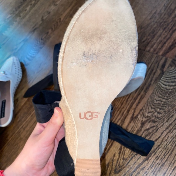 COPY - BLACK UGG WEDGE SANDALS - Picture 4 of 7